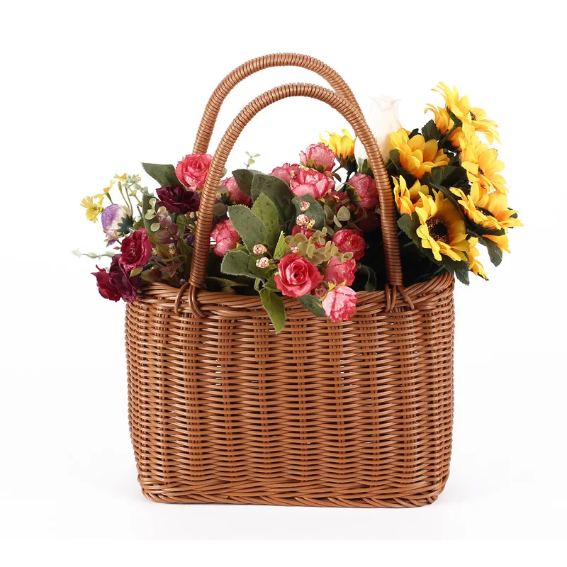 

Pet Tote,Hand-woven shopping baskets,Portable flower cage,Picnic Basket,Fruit package,Living goods storage basket,Handbag
