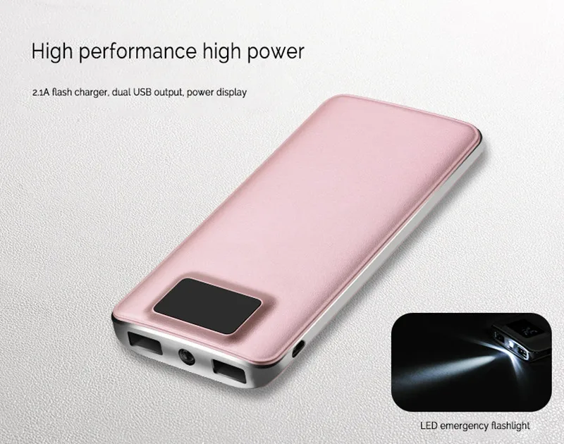 Really 30000mah Power Bank External Battery PoverBank 2 USB LED Powerbank Portable Mobile phone Charger for Xiaomi MI iphone 11