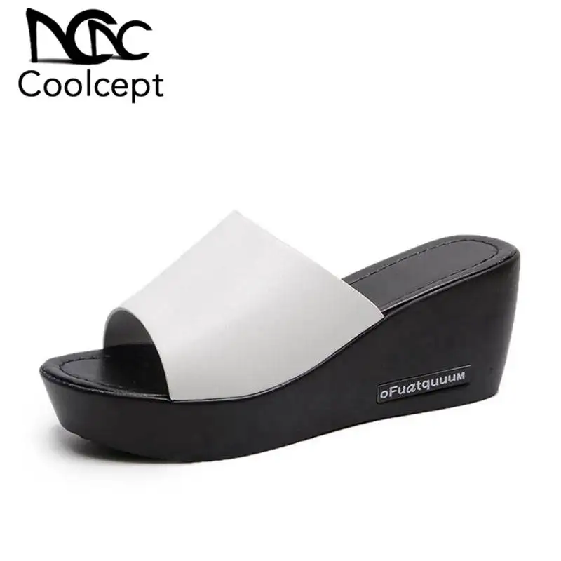 

Coolcept Wedges Sandals Women Summer Cool Beach Party Slipper Fashion Platform Shoes Women Casual Chunky Footwear Size 35-40