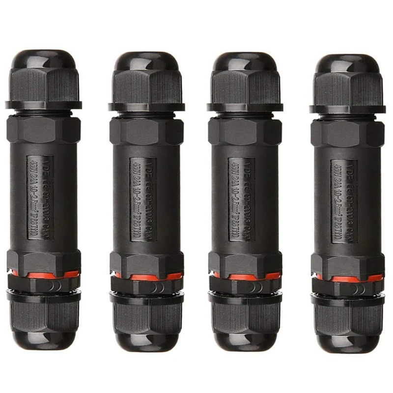

Waterproof Junction Box Outdoor Cable Connector - 4-Pack IP68 Connector External Sleeve Couple