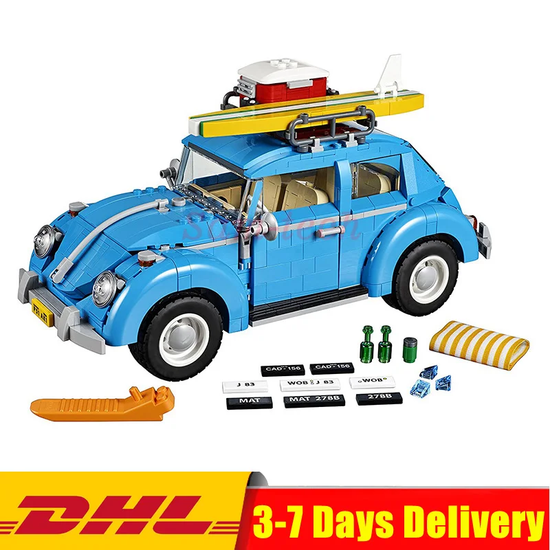 

Compatible Legoingly 10252 Genuine Techinc Volkswagen Bettle Car Model Building Kits Set Block Bricks Children Toy