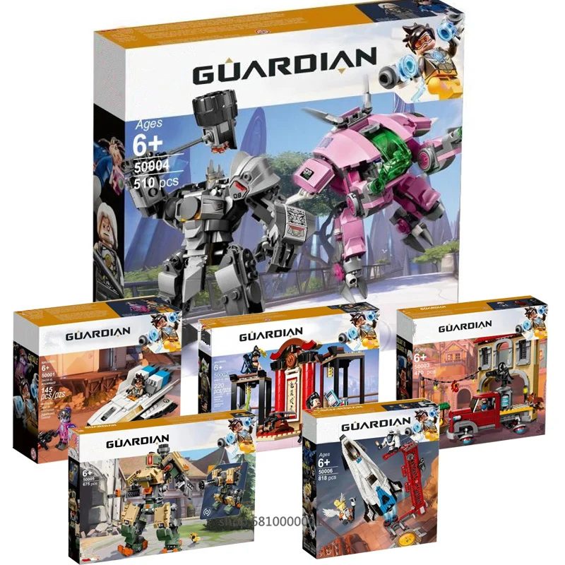 

2019 Compatible with Legoinglys Overwatching Games Bastion D.Va & Reinhardt Set Building Blocks Bricks Toys For Kid Gift