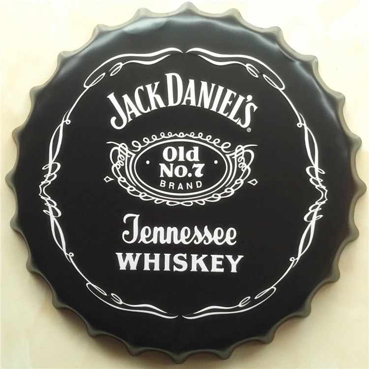 Большая крышка для пива JACK DANIEL'S жестяная табличка с логотипом винтажная