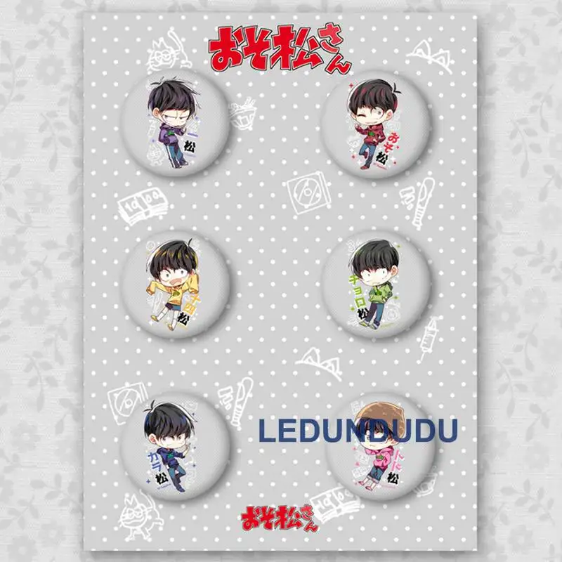 Аниме Osomatsu Значки для косплея 6 братьев брошка мультфильм Pin Ichimatsu коллекции