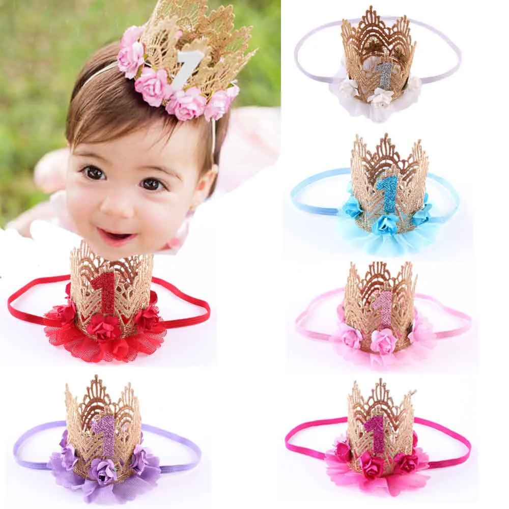 

Dejorchicoco 6color Fashion Girl Head Accessories Hairband Baby Elastic Flower Crown Lace Headwear Princess Newborn Photography