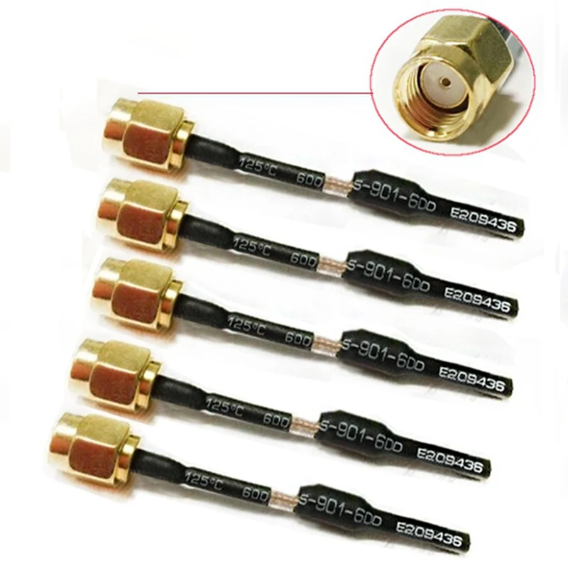 

5PCS RP-SMA 5.8G 3dB Soft Omni directional High Gain Antenna RG 178 Cable For FPV RC Models Spare Parts