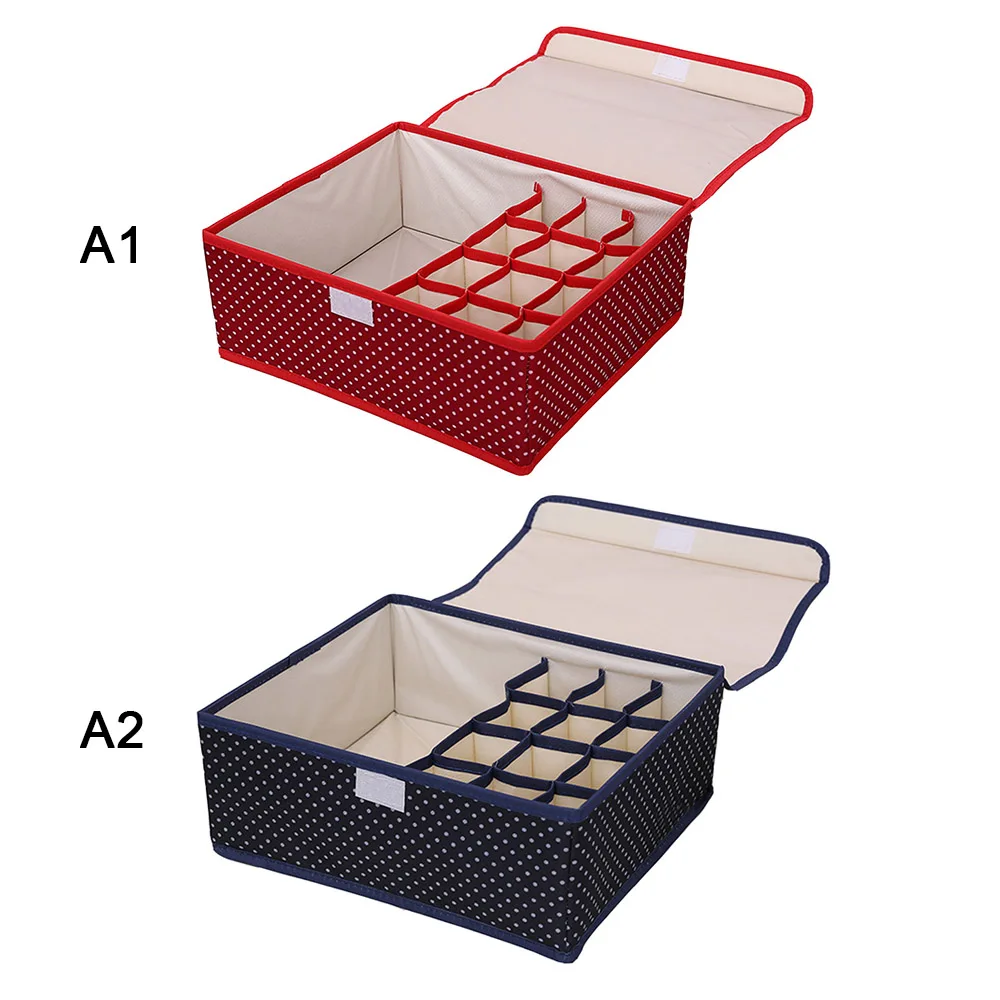 18 Gird Drawer Closet Organizers Boxes For Underwear Bra Home Storage Non-woven Scarfs Socks Bra Organizer Storage Box 18 Gird Drawer Closet Organizers Boxes For Underwear Bra Home Storage Non-woven Scarfs Socks Bra Organizer Storage Box