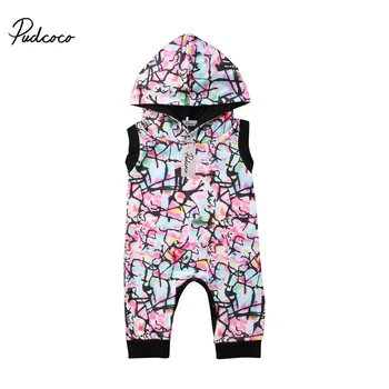 

2018 New baby Rompers Newborn Infant Baby Boy Girl Summer clothes Cute Hooded Floral Romper Jumpsuit Climbing Clothes