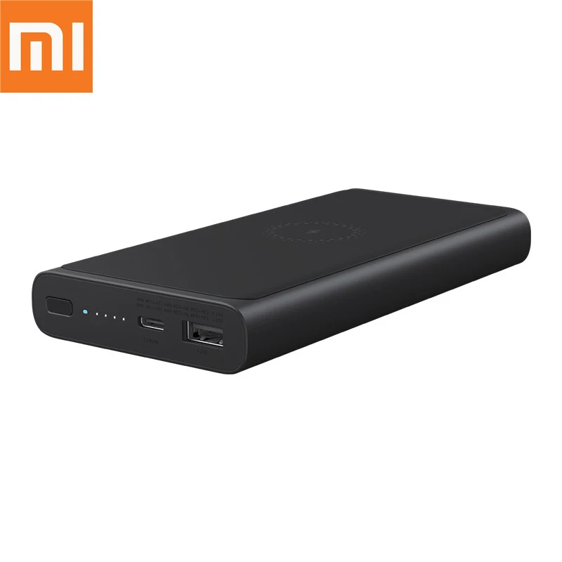 Оригинальный беспроводной внешний аккумулятор Xiaomi 10000 мАч Qi быстрое зарядное