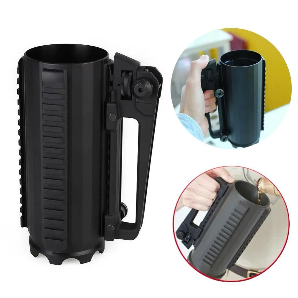 

tactical ar15 accessories Beer Water Cup Battle Rail Mug Detachable Carry Handle With Mechanical Rear Sight for hunting airsoft