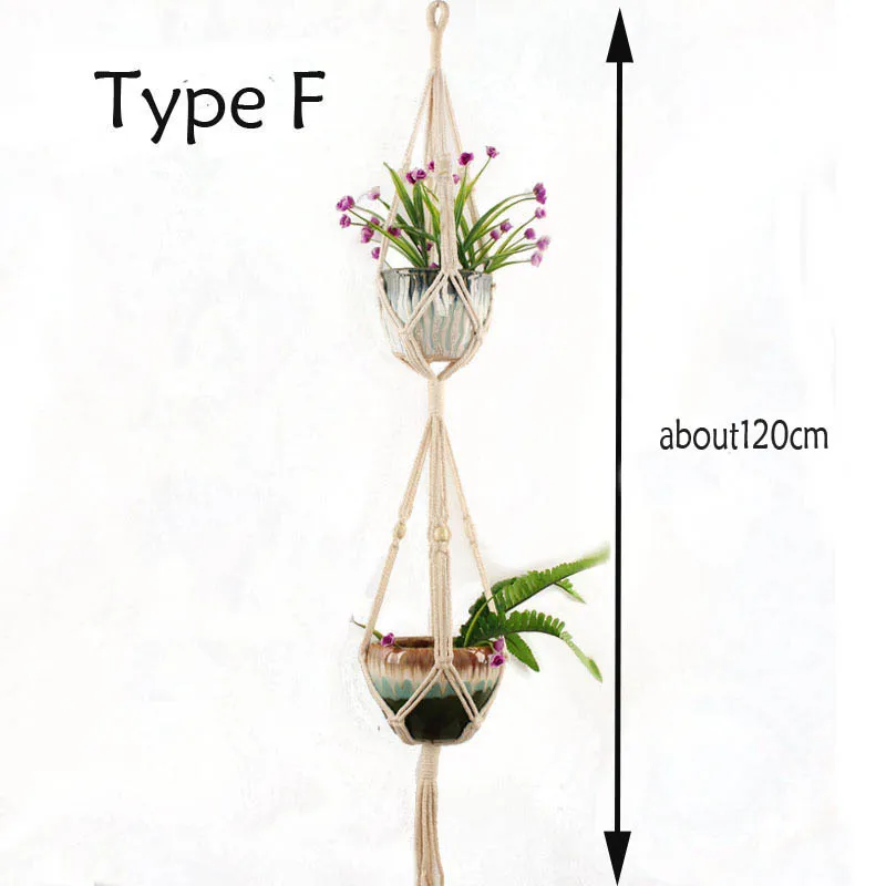 Лидер продаж хорошее качество растение ручной работы hange подвесное растение комнатный горшок вешалка для растений - Цвет: TYPE F