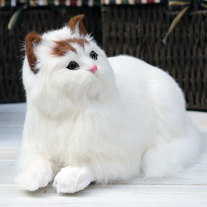 lifelike plush cats