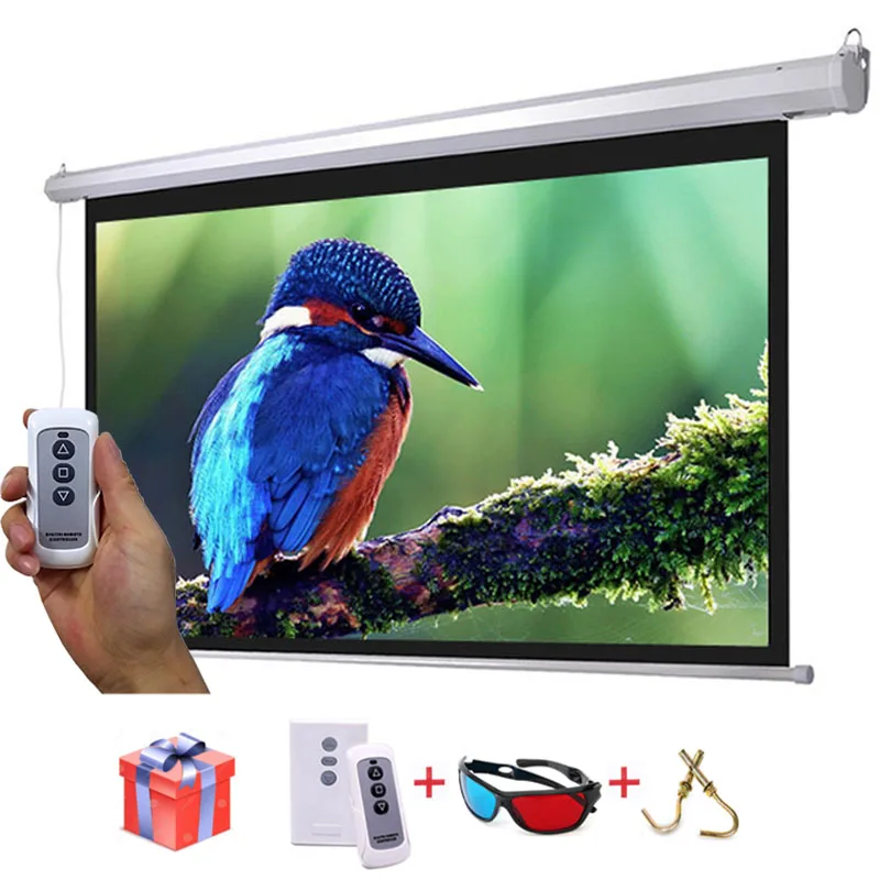 HD 100 inches 1610 Electric Projector Screen 3D Proyeccion Projection