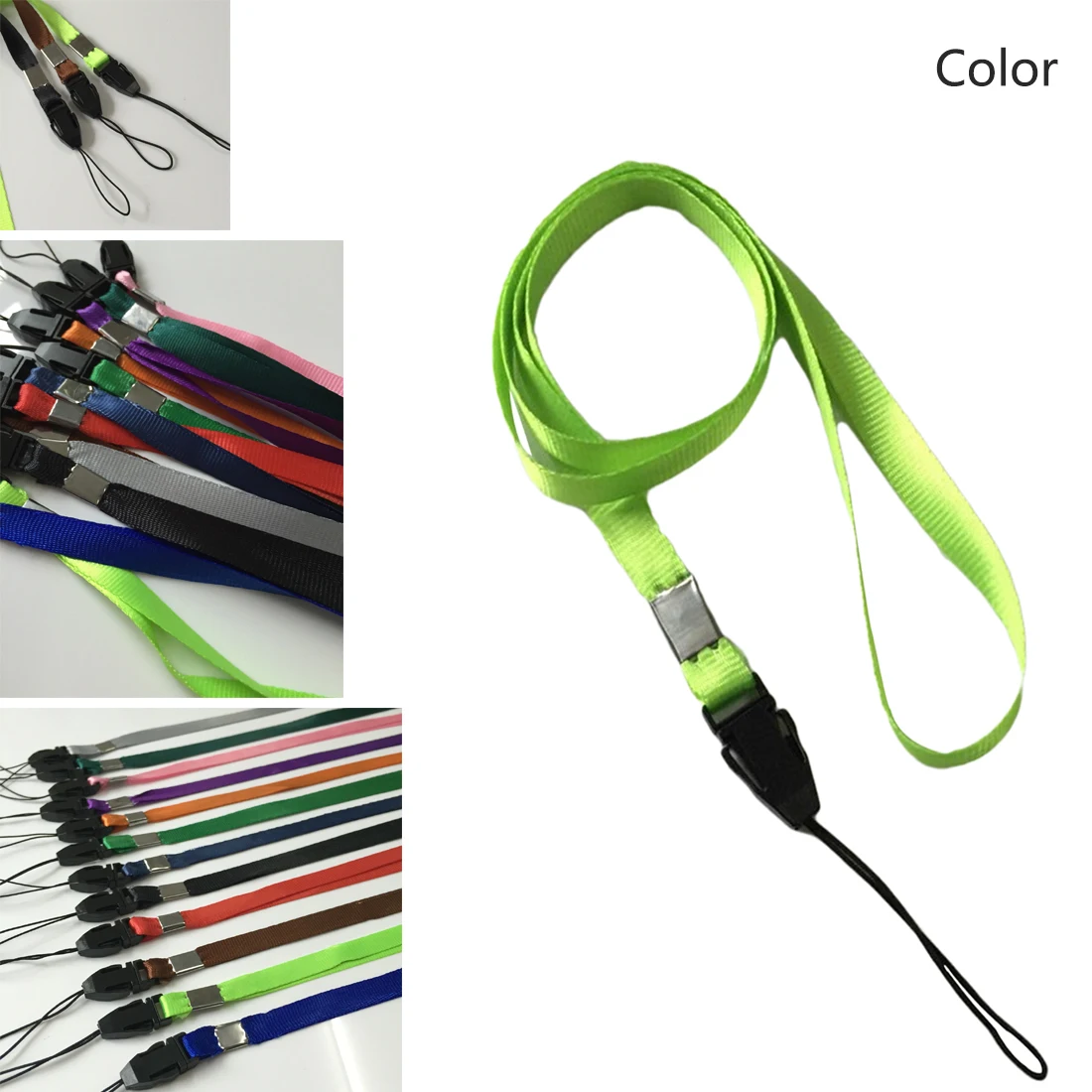 Etmakit لون عشوائي 10 قطع اسهم الرقبة الشريط ل بطاقة الهوية ممر شارة جيم مفتاح/الهاتف المحمول USB حامل DIY شنق حبل الحبل