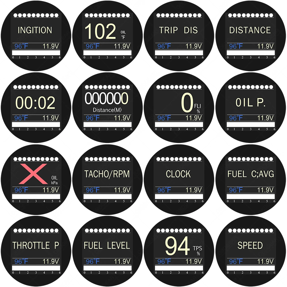 A205 OBD2 сканер на бортовой компьютер цифровой HUD измеритель расхода топлива температура воды превышение скорости сигнализации OBD Компьютерный дисплей