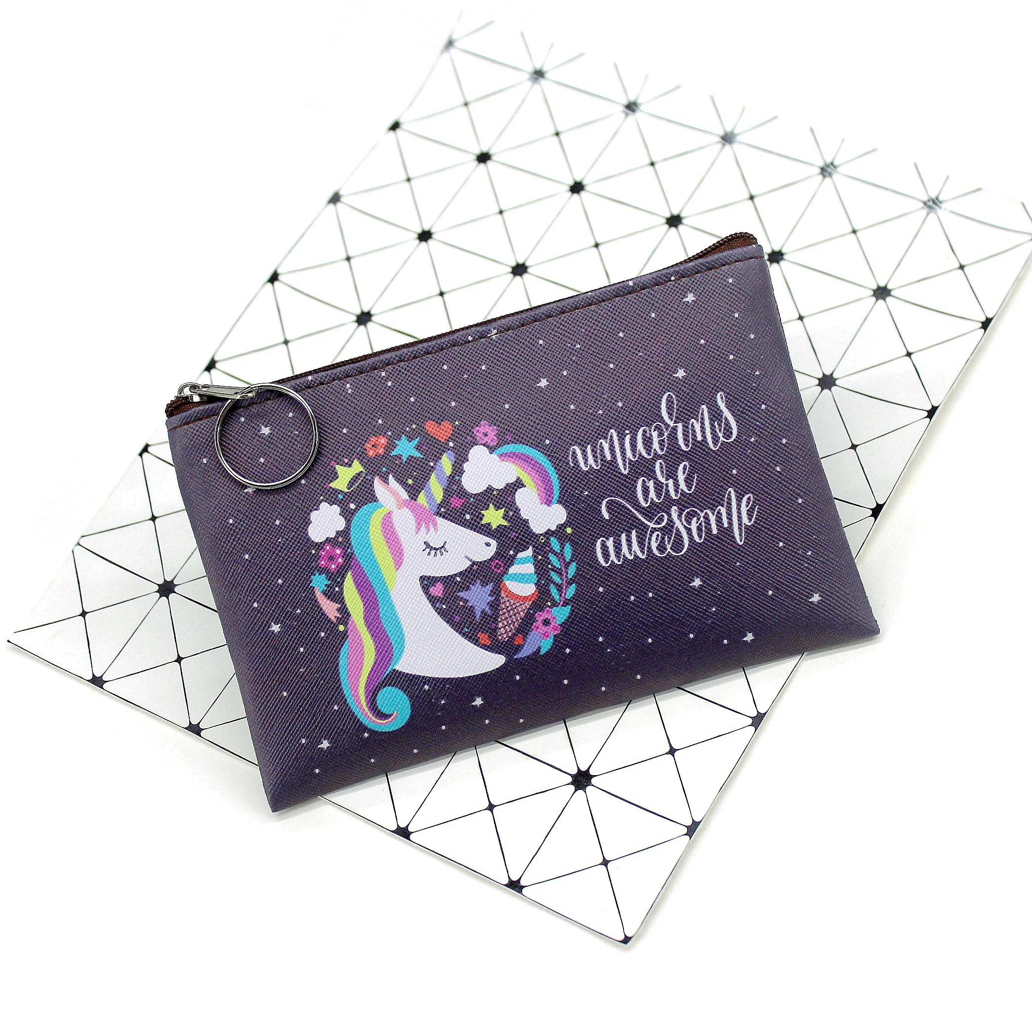 Unicorn 6 Мультяшный единорог, кошельки для монет, женские мини-кошельки, милый держатель для карт, Дамский ключ, сумки для денег для девочек, кошелек для девочек, Детский кошелек - Цвет: Unicorn 6