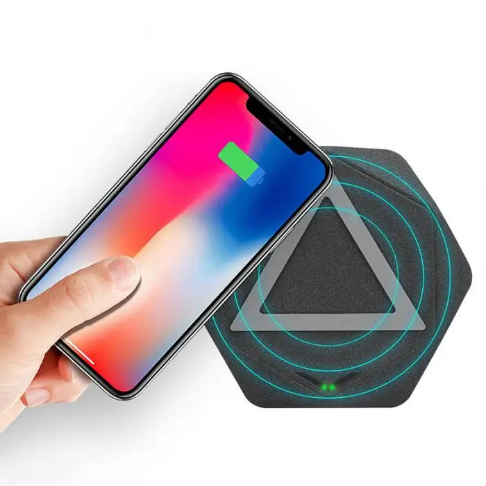 Беспроводное зарядное устройство для быстрой зарядки iPhone X 8 Plus для Samsung Galaxy S8 S9 HSJ-19