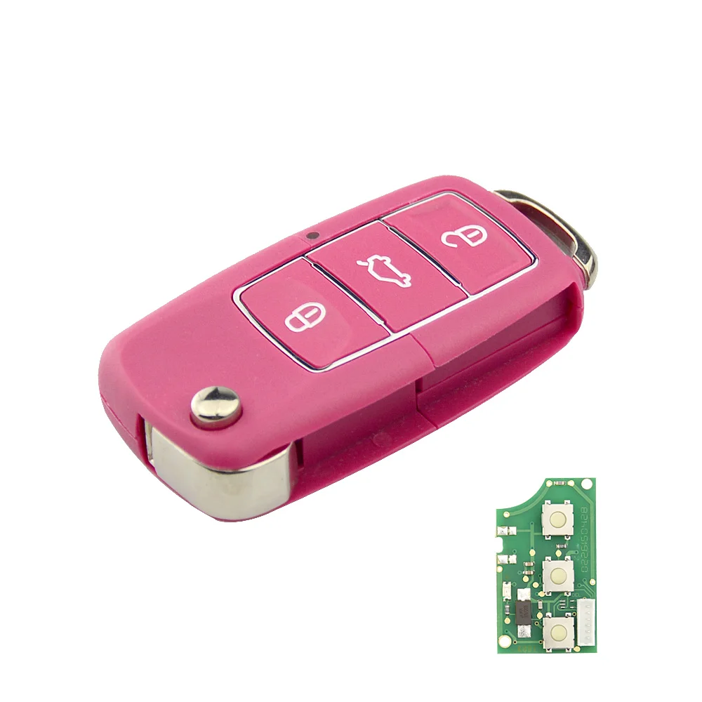 OkeyTech 5 шт./лот B01 3 Кнопки роскошный черный розовый синий B Серия удаленный ключ для ключей DIY для KD200/KD900/URG200 ключ программист B01-3