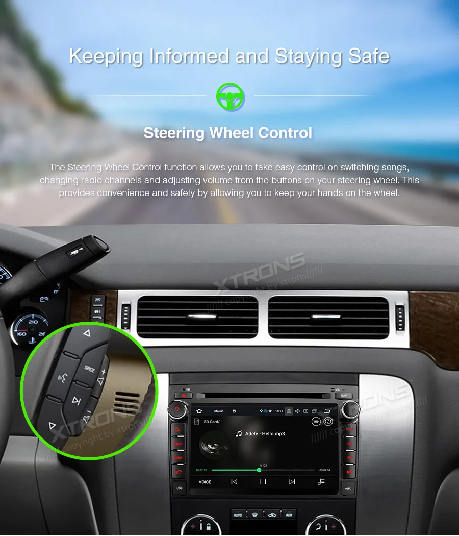 Discount XTRONS 7" Android 9.0 Octa Core Car DVD Radio Player GPS OBD for Chevrolet Tahoe Impala for BUICK Enclave for GMC for HUMMER 17
