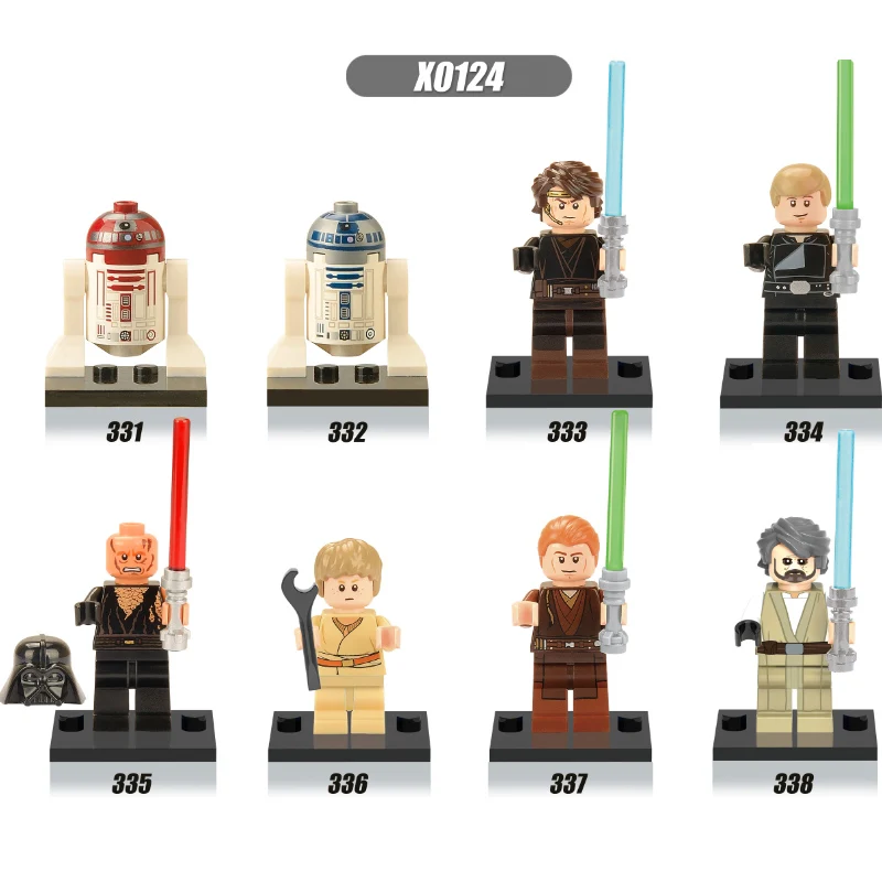 

Single sale Figures R2D2 Old Luke Child Anakin Skywalker Jedi Knight Sith Warrior R4P17 Legoingly Building Blocks Model Toys Compatible Legoed