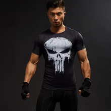 Camiseta de manga corta Camiseta de hombre efecto 3D TUNSECHY, camiseta para hombre, camiseta de hombre Capitán América Superman, camiseta de compresión para hombre Punisher MMA