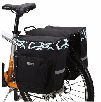 

30L Double Side Bike Rear Bag Pannier 600D Polyester Bicycle Carrier Bag PVC Cycling Rack Seat Bag MTB Saddle Bag Pouch BG0025
