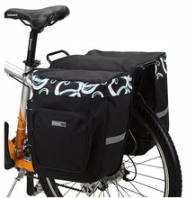 30L Double Side Bike Rear Bag Pannier 600D Polyester Bicycle Carrier Bag PVC Cycling Rack Seat Bag MTB Saddle Bag Pouch BG0025
