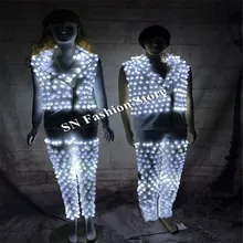 DC26 Бальные Танцы LED костюмы певица этап show носит платье Мужчины Робот Костюм световой бар клуб производительности Подиум DJ одежда
