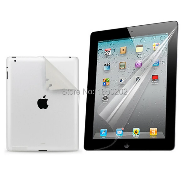 Для Apple iPad 2/3/4 iPad2 iPad3 iPad4 9," Планшет ЖК-дисплей прозрачная, защищающая весь Плёнки передней и задней Экран Защитная пленка защита