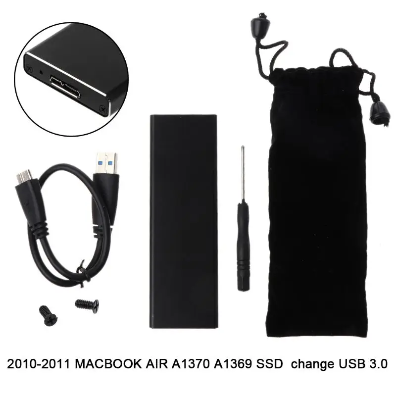 

USB3.0 to 6 12 Pin SSD Hard Disk Drive Enclosure Case Adapter for 2010 2011 MacBook Air A1370 A1369 USB 3.0 To 6+12Pin with Prot