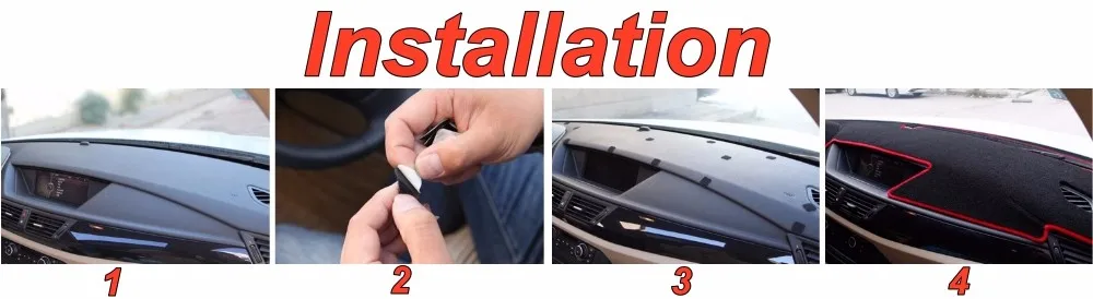 Dashboard Mat Insulated Original Factory Shape pad Protection Cover Carpet Dashmat Special Model For Audi TT TTS 8J 2006~2014 Installation