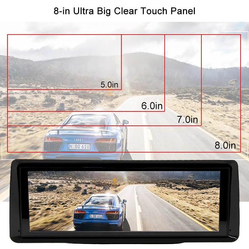 Автомобильный видеорегистратор 4G Android FHD 1080P 8 &quotэкран GPS