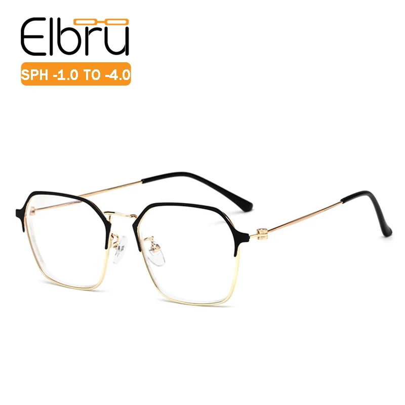 Очки для близорукости Elbru Diopter 100 ~ 400 мужские и женские квадратные очки в стиле