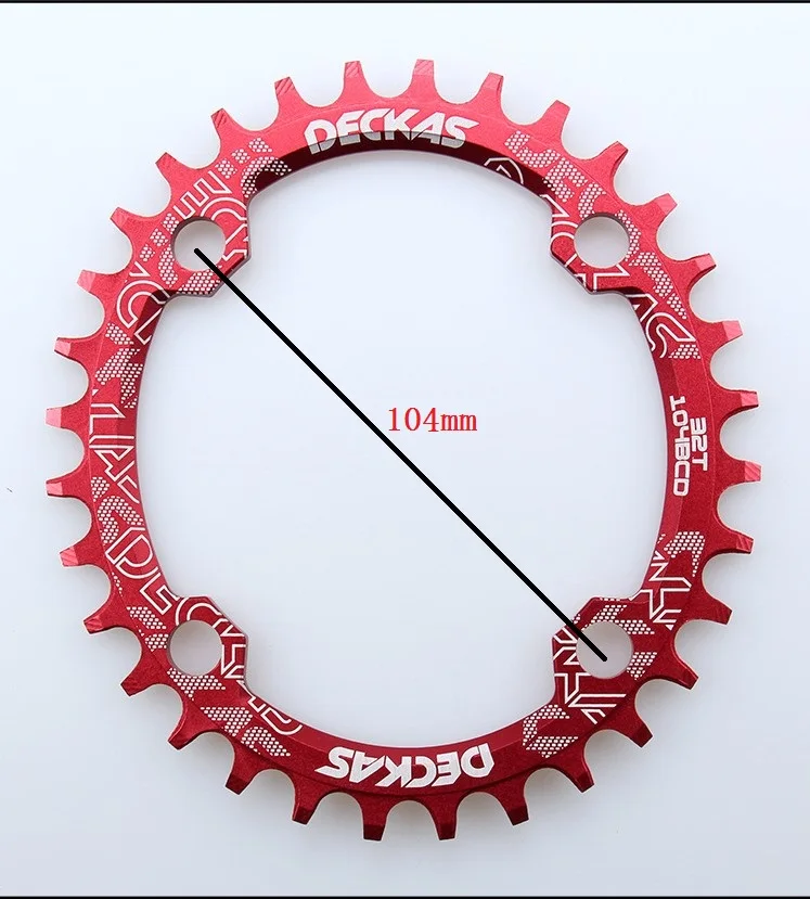 104mm Bike Narrow Wide Single Speed Oval Circle Chainring Chain Ring 32T 34T 38T