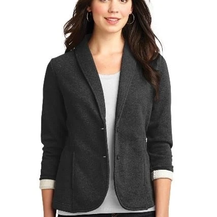 Port Authority L298 Ladies Fleece Blazer Dark Charcoal Heather - Extra Small (1)