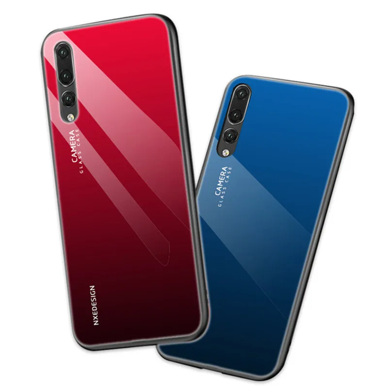 Чехол из закаленного стекла для телефона Huawei honor gradient P30/P30pro case/p30 lite p20/P20 Pro/P20 Mate20