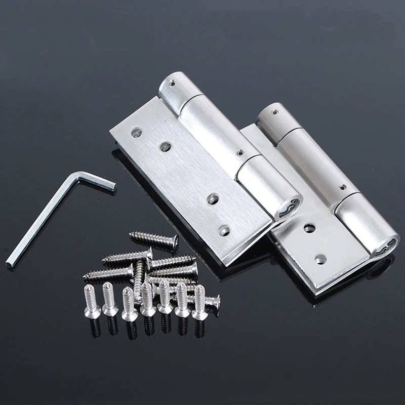 

Automatic Door Closing Buffer Hinges Unidirectional Stealth Stainless Steel Hydraulic Spring Door Folding Sheet Hinge 2pcs