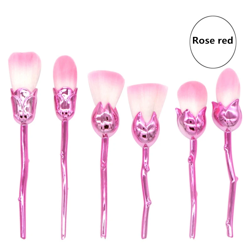 Sdreefge 1/6 pcs набор кистей для макияжа 3 цвета профессионального визажиста Румяна
