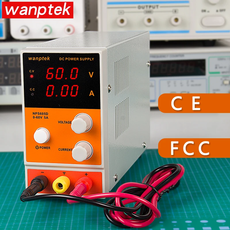 

Wanptek DC Power Supply LCD Digital Display Voltage Regulator Continuous Adjustable Laboratory Switching Power Source