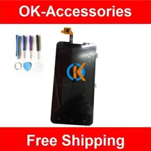 Noir Couleur Remplacement Pour Highscreen Alpha R LCD Display + Écran Tactile Digitizer Assemblée 1 PC/Lot Avec Livraison Outils