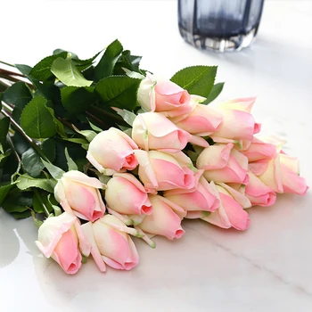 

11pcs Artificial Rose Flowers Bride Bouquet Silk Flowers Home Garden Party Wedding Anniversary Decoration Fake Rose Flower