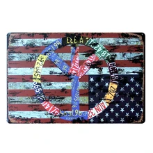 [Mike86] Ретро-флаг США металлические знаки Дом Кафе Ресторан Паб окрашивание металла B-8 заказ смешивания 20*30 см