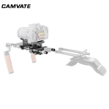 كاميرا CAMVATE DSLR مجموعة دعم الكتف مع قاعدة تثبيت وعدسة المورد وحامل ثلاثي القوائم تصاعد لوحة للقفص/ترايبود/مثبت