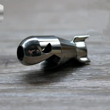 Полированная Акула титана косые EDC Парашютная веревка нож-кулон шнурки рандеву нож открывалка для бутылок мульти инструменты нож бусины