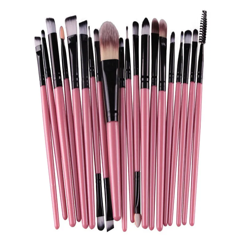 Pro Makeup 20pcs Brushes Set Powder Foundation Eyeshadow Eyeliner Lip ...