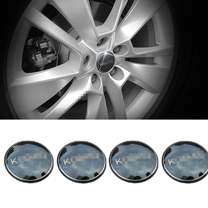 

Stainless Steel Car Steering Tire Wheel Center Hub Cap Car sticker Emblem Badge For Skoda Kodiaq 2016 2017 Accessories