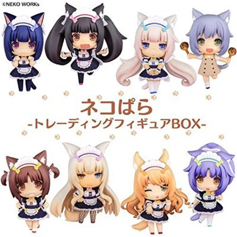 Аниме Nekopara Chocolat ваниль Azuki кокосовый клен Корица ПВХ Фигурки игрушки Kawaii Girl Figuras
