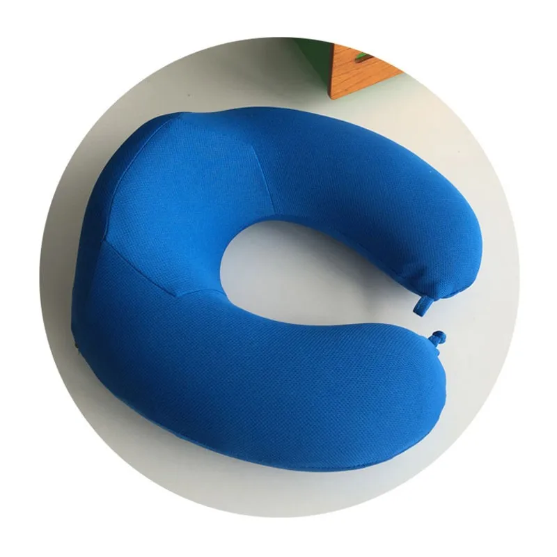 Бамбуковый уголь u-образный подушки медленное восстановление памяти хлопка шеи Защита Подушка Ортопедическая подушка для путешествий H-UZT03