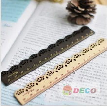 Винтажная кружевная серия деревянная линейка прямая, Подарочные канцелярские принадлежности(ss-1412