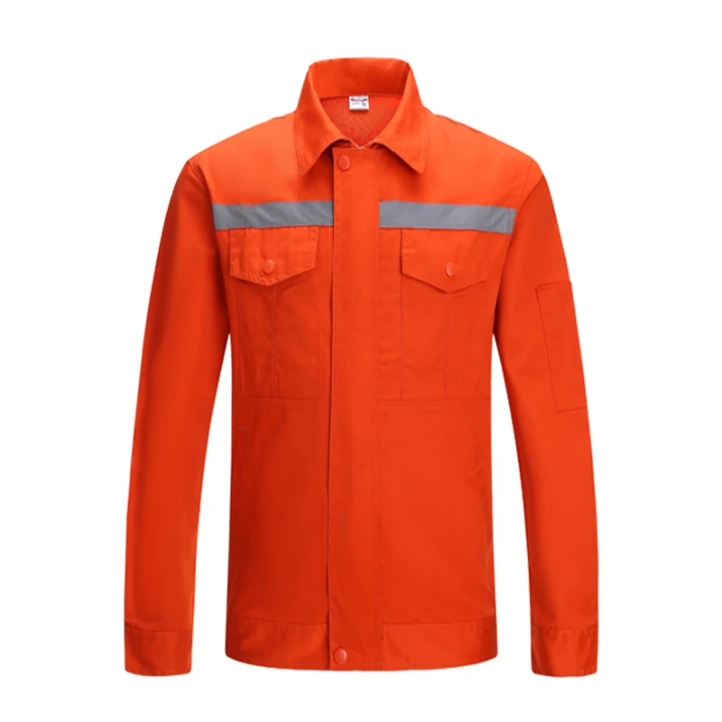 Buy Orange Long Sleeve Work Clothes Work Jacket With